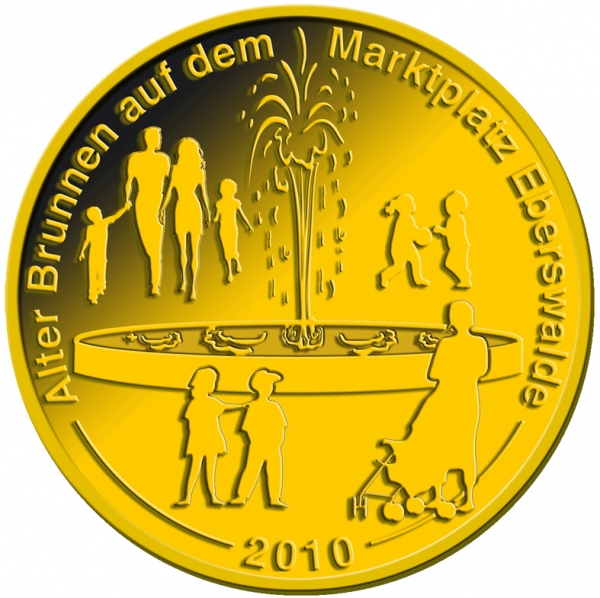 Alter Brunnen auf dem Marktplatz Eberswalde